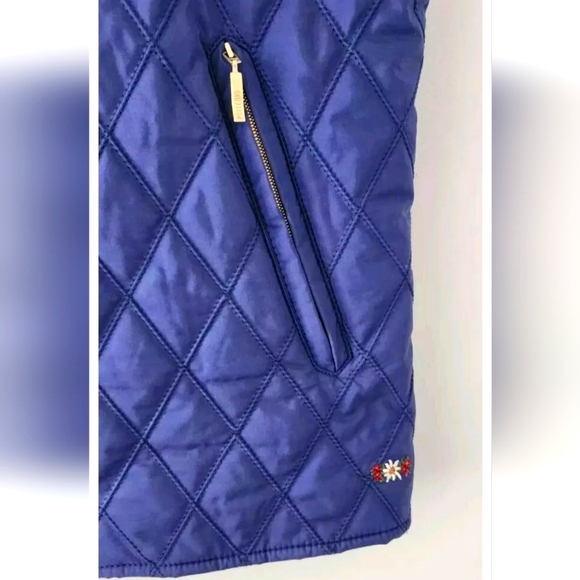 Post Card Italy Purple Quilted Full Zip Vest Sleeveless Jacket! Size 10 - Picture 2 of 8